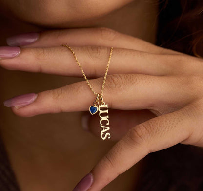 Personalized Birthstone & Initial Necklaces — DSSXL-73 design reference