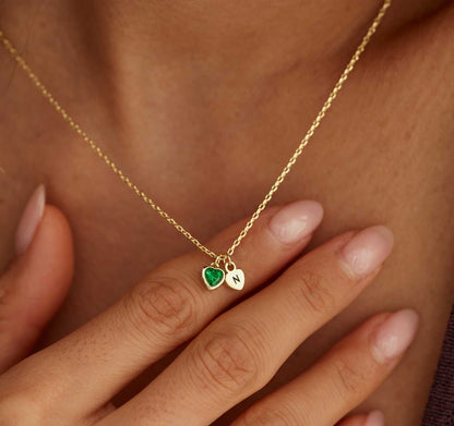 Personalized Birthstone & Initial Necklaces — DSSXL-57 design reference
