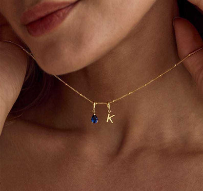 Personalized Birthstone & Initial Necklaces — DSSXL-60 design reference