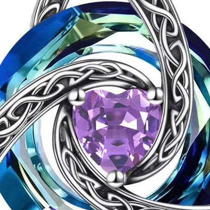 Celtic Knot necklace — June birthstone-color detail