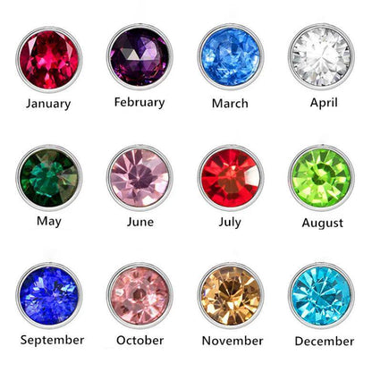 Personalized Birth Flower Bracelet — January to December birthstone-color guide