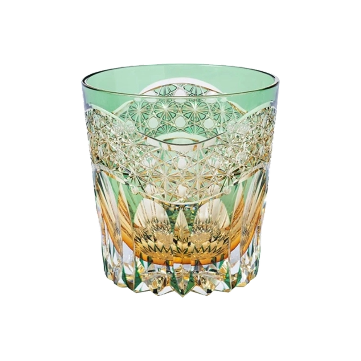 Dawn Edo Kiriko Whisky Glass — Handcrafted — one glass, transparent background