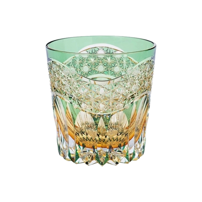 Dawn Edo Kiriko Whisky Glass — Handcrafted — one glass, transparent background