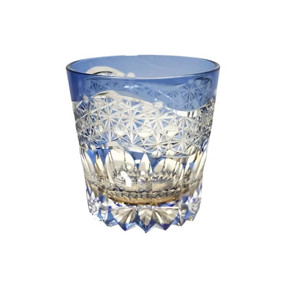 Dawn Edo Kiriko Whisky Glass — Blue / Single