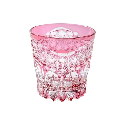 Dawn Edo Kiriko Whisky Glass — Pink / Single