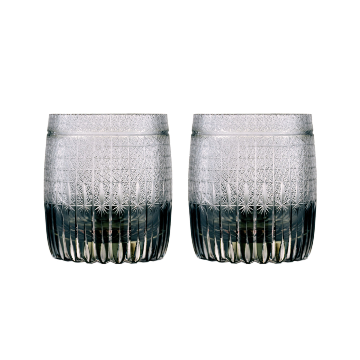 Wheat Edo Kiriko Whisky Glass — Gray / Pair