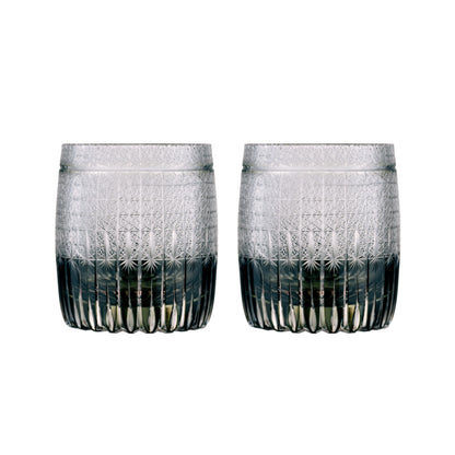 Wheat Edo Kiriko Whisky Glass — Gray / Pair