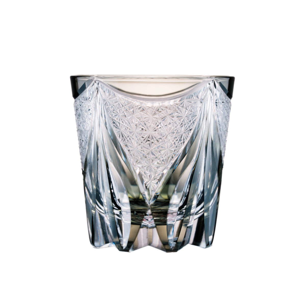 Blue Tide Phantom Edo Kiriko Whisky Glass — Gray Mist / Single