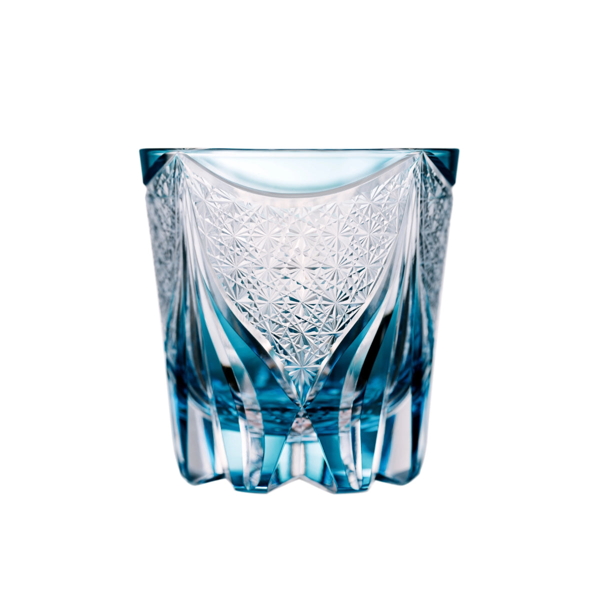 Blue Tide Phantom Edo Kiriko Whisky Glass — Sky Blue / Single