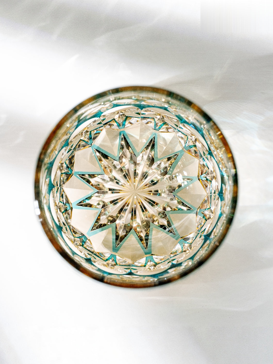 Flower Temari Edo Kiriko Whisky Glass — design and cut detail
