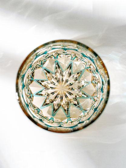 Flower Temari Edo Kiriko Whisky Glass — design and cut detail