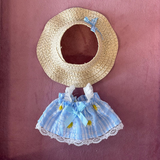 🌼Little Daisy Summer Escape! Doll Clothes & Straw Hat Set🌼 - BEAR GIRL
